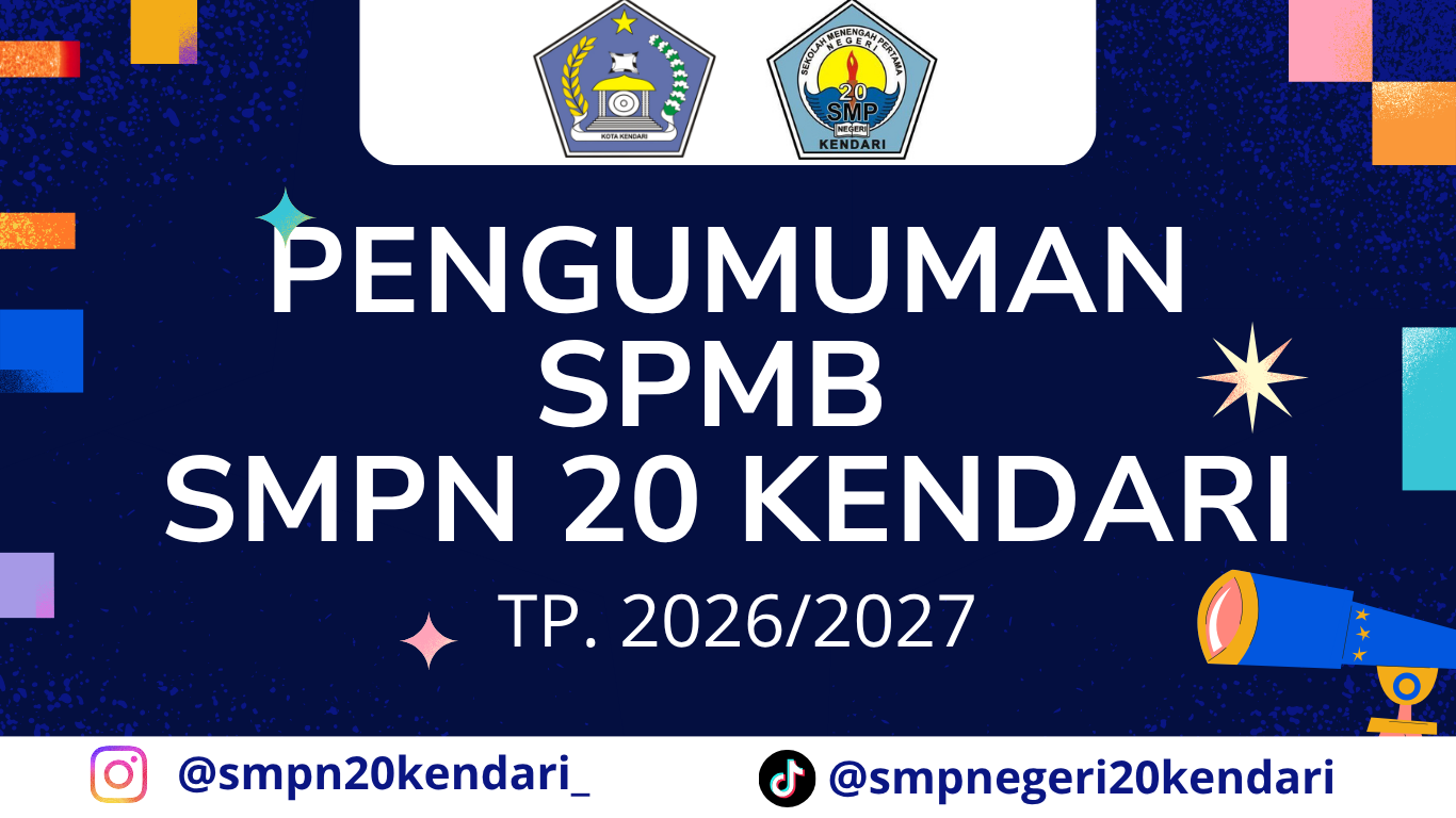 PENGUMUMAN SPMB SMPN 20 KENDARI T.A 2026/2027
